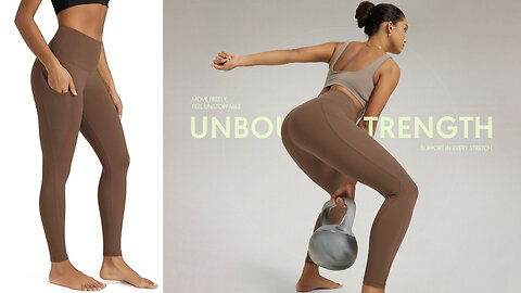 Women's High Waisted Leggings with Pockets, Tummy Control Non See Through Workout Athletic Pants.