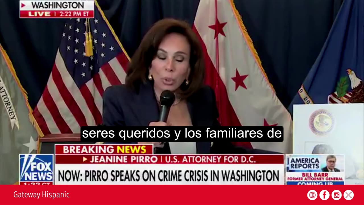 Jeanine Pirro Speaks on Crime Crisis in Washington
