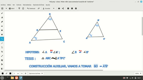 In case 2 triangles are similar if they have 2 congruent corresponding angles