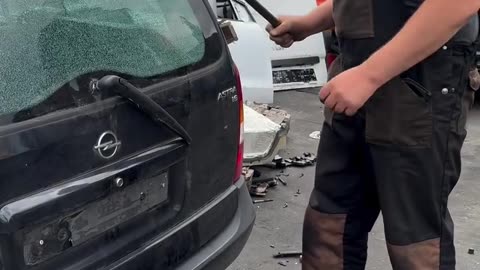 The glass cracked due to vibration