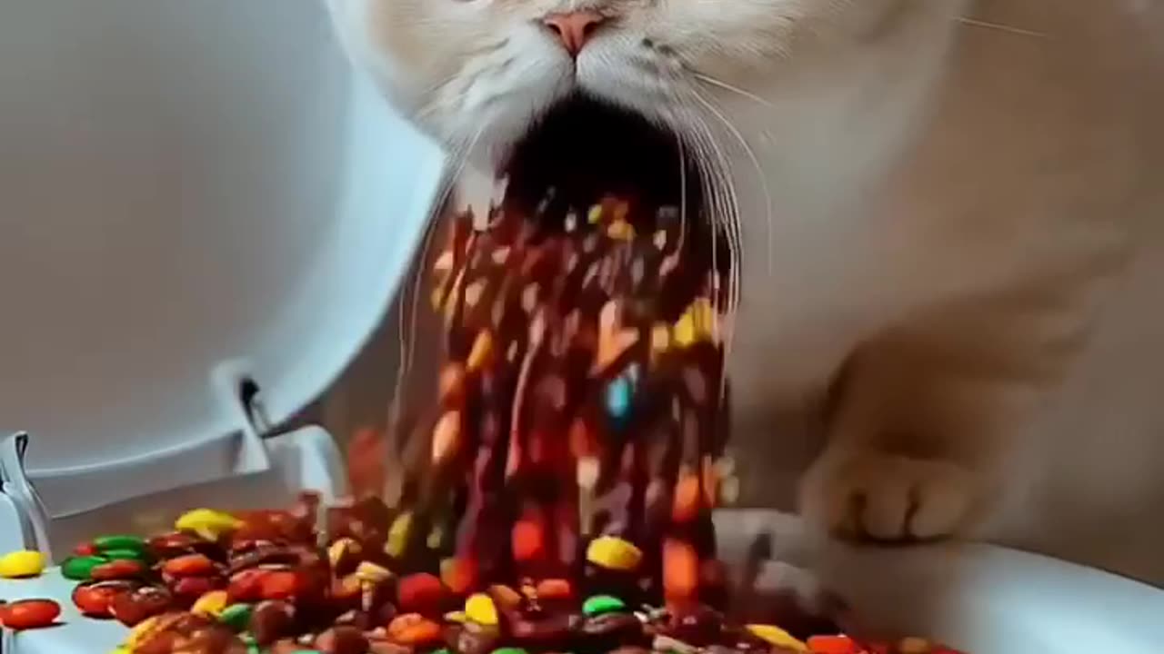 Warning: a hilarious cat on the edge 🤭 #ai