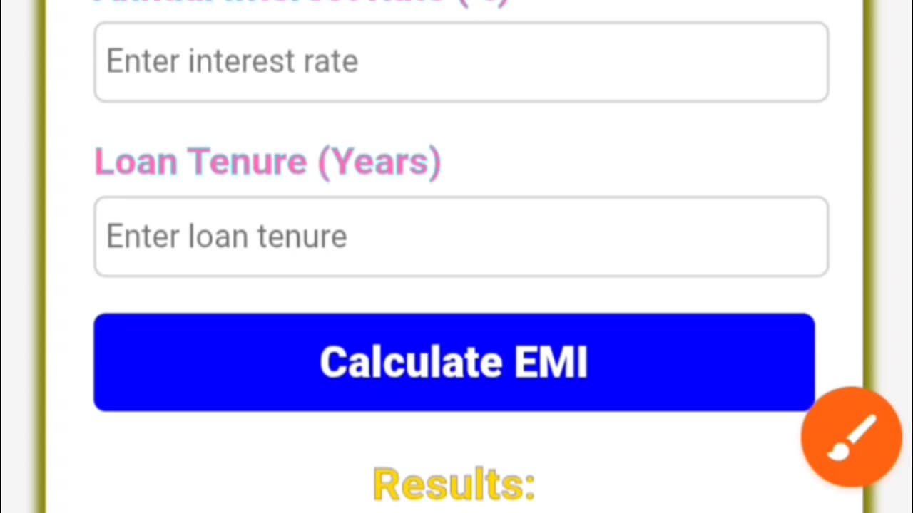 Create EMI Calculator use HTML CSS javascript.