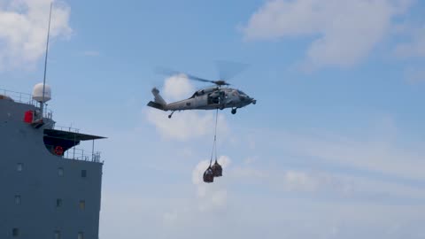 22nd MEU(SOC) | San Antonio Conducts Replenishment-at-sea