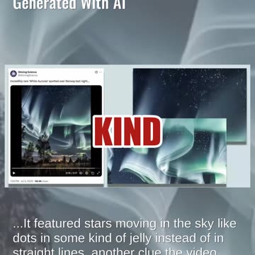 Fact Check: AI Video Did NOT Show 'White Auroras' Over Norway -- Generated With AI