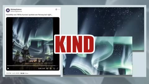 Fact Check: AI Video Did NOT Show 'White Auroras' Over Norway -- Generated With AI