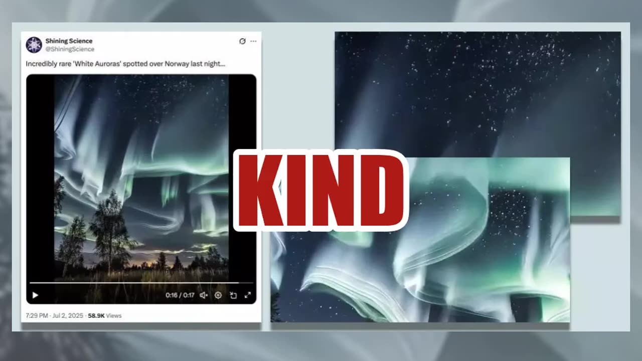 Fact Check: AI Video Did NOT Show 'White Auroras' Over Norway -- Generated With AI