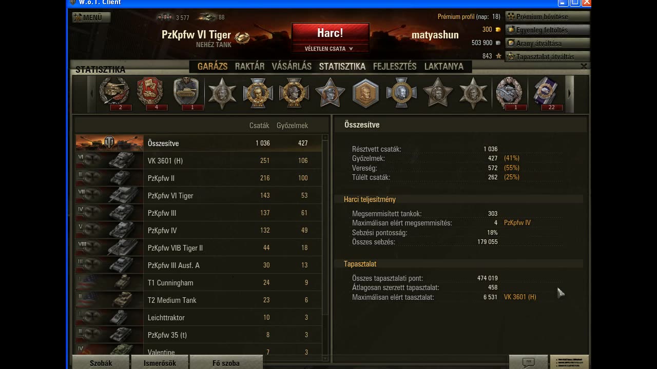 matyashun wot histroy