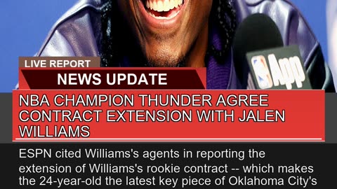 Nba Champion Thunder Agree Contract Extension with