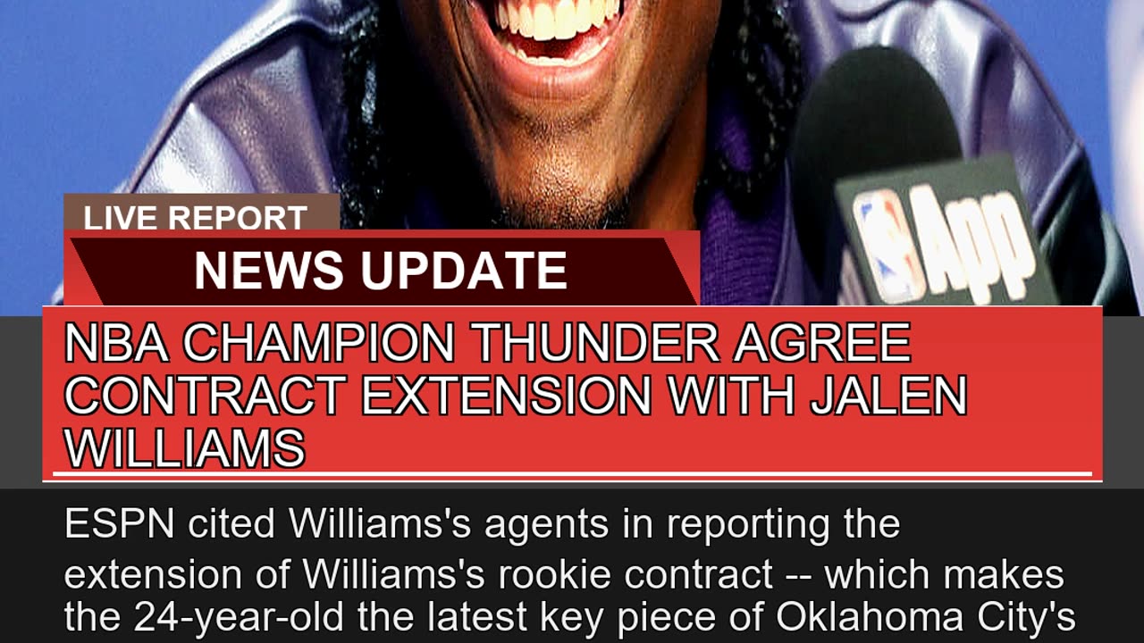 Nba Champion Thunder Agree Contract Extension with