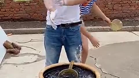 smile check, comedy scene, boys reaction, boy bathing prank.