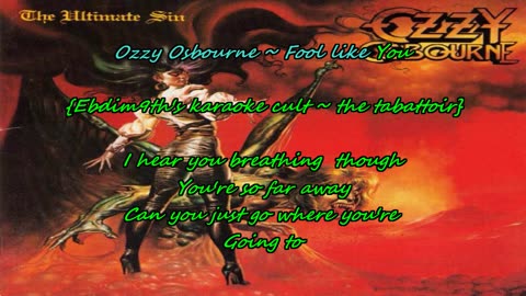 Ozzy Osbourne ~ Fool Like You {karaoke from nowhere}