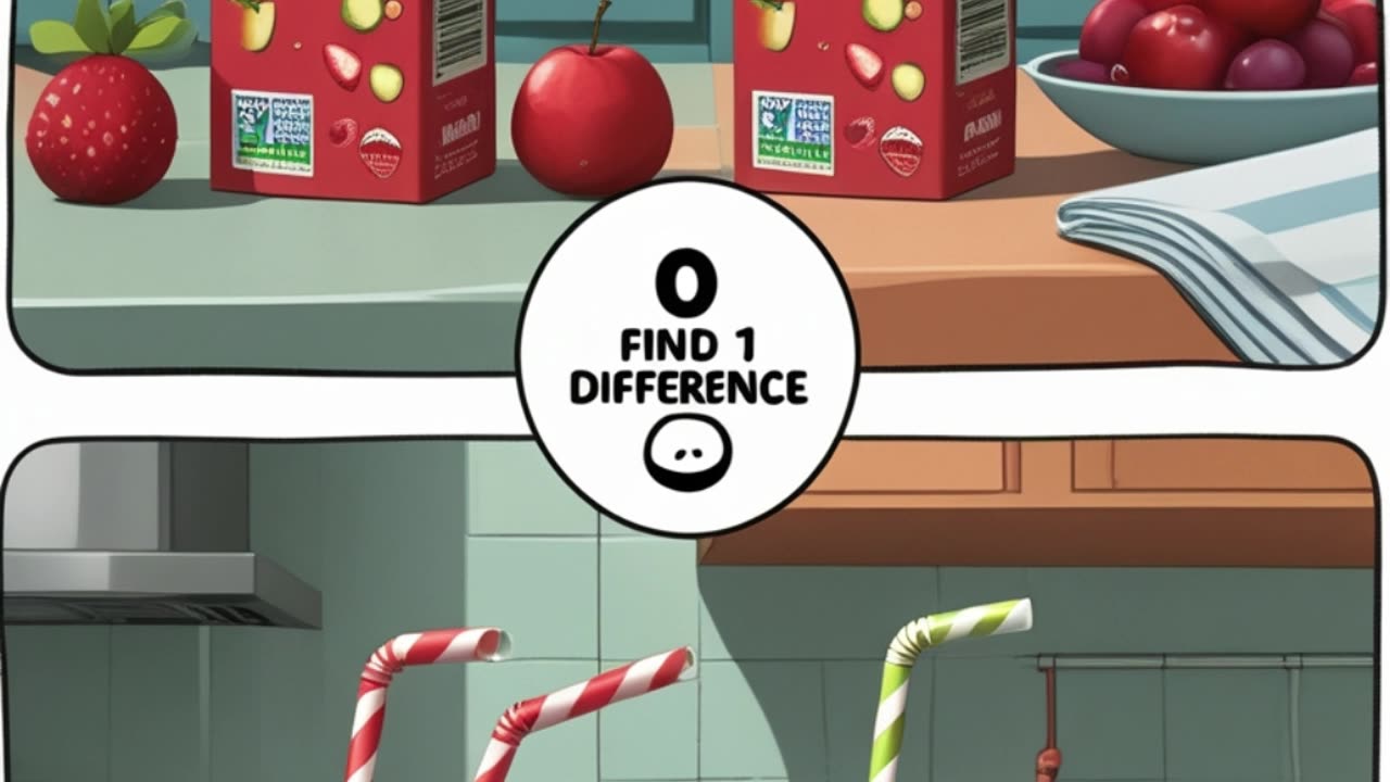 Can You Spot the ONE Change in This Juice Scene? 🧃👁️