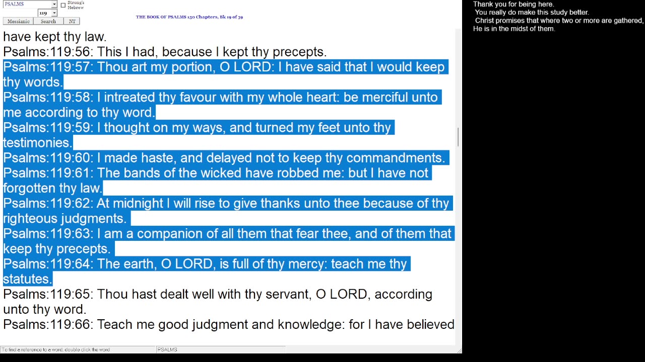 Psalm 119:57-64