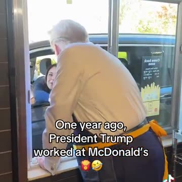 I still can't believe it's been a year since President Trump was working at a McDonald's 🤣