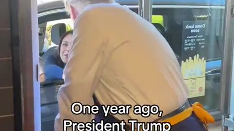 I still can't believe it's been a year since President Trump was working at a McDonald's 🤣