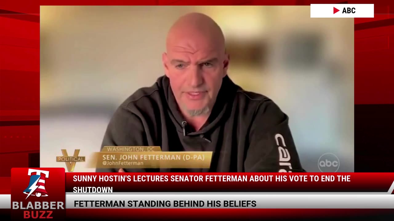 Sunny Hostin's Lectures Senator Fetterman About His Vote To End The Shutdown