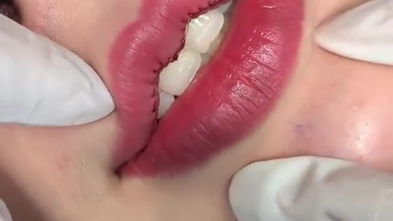 Heart lip cosmetic surgery