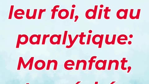 ✨ “La foi qui pardonne” Marc 2:5.#shortvideo #shorts #youtubeshorts #reels #ytshorts #youtube #yt