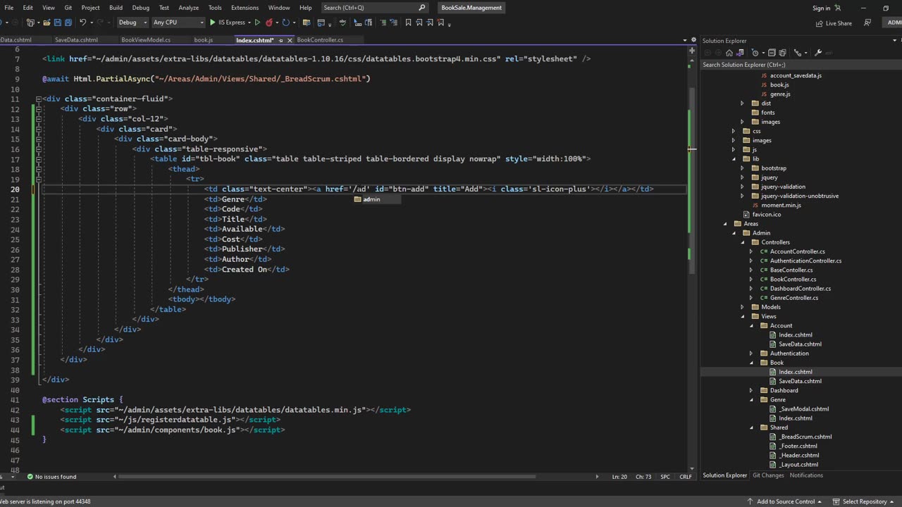 ASPNet MVC Ep42 - Scaffolding