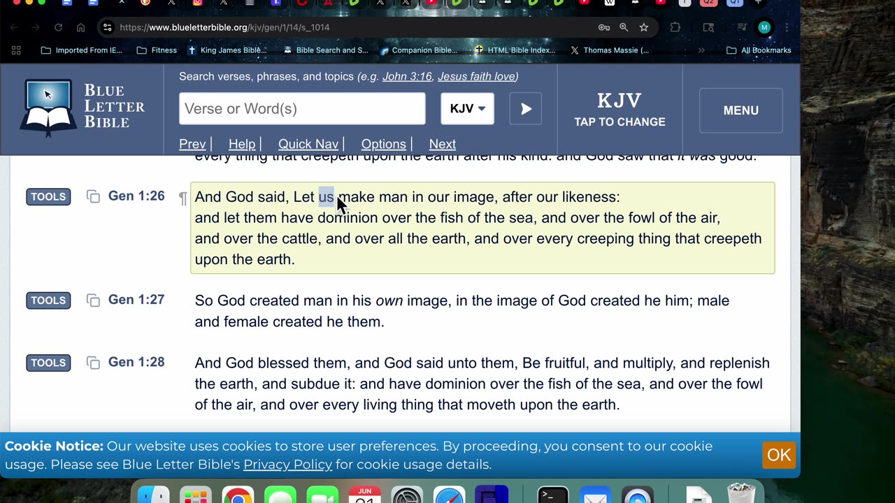 6/21/25 Gen 1:14-31 Before the fall of Adam, ALL of FATHER’S creation, “it was VERY GOOD.”