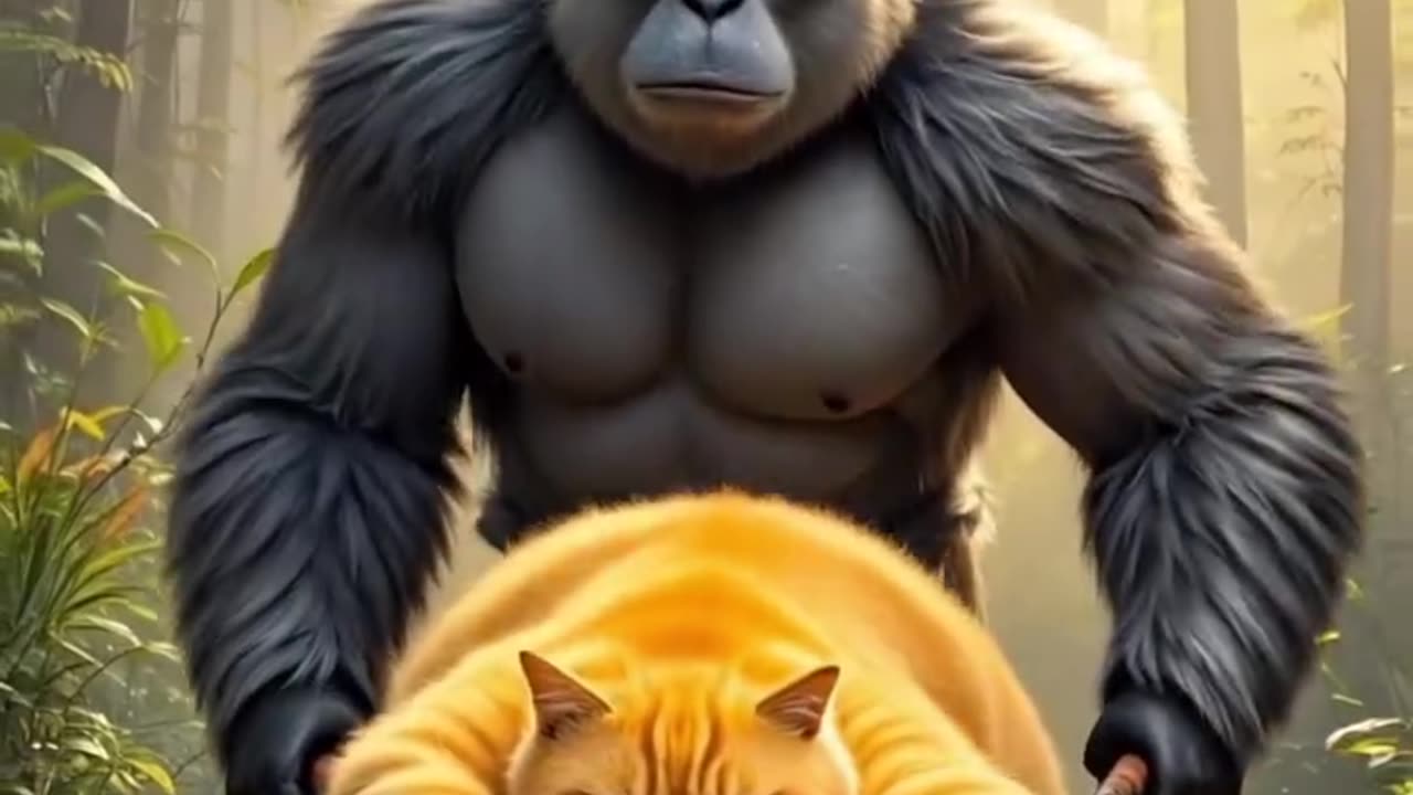 Cat Vs Gorilla
