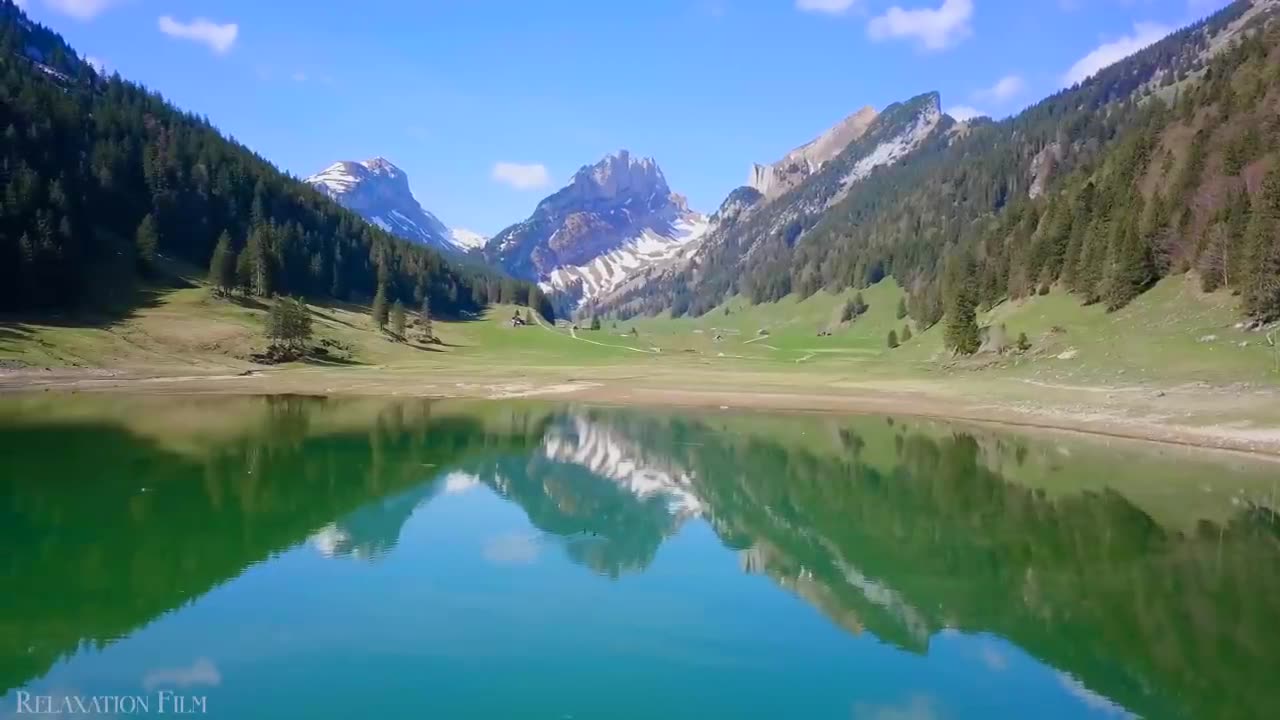 SWITZERLAND • 4K Relaxation Film_ Winter to Spring • Relaxing Music - Nature 4k Video UltraHD