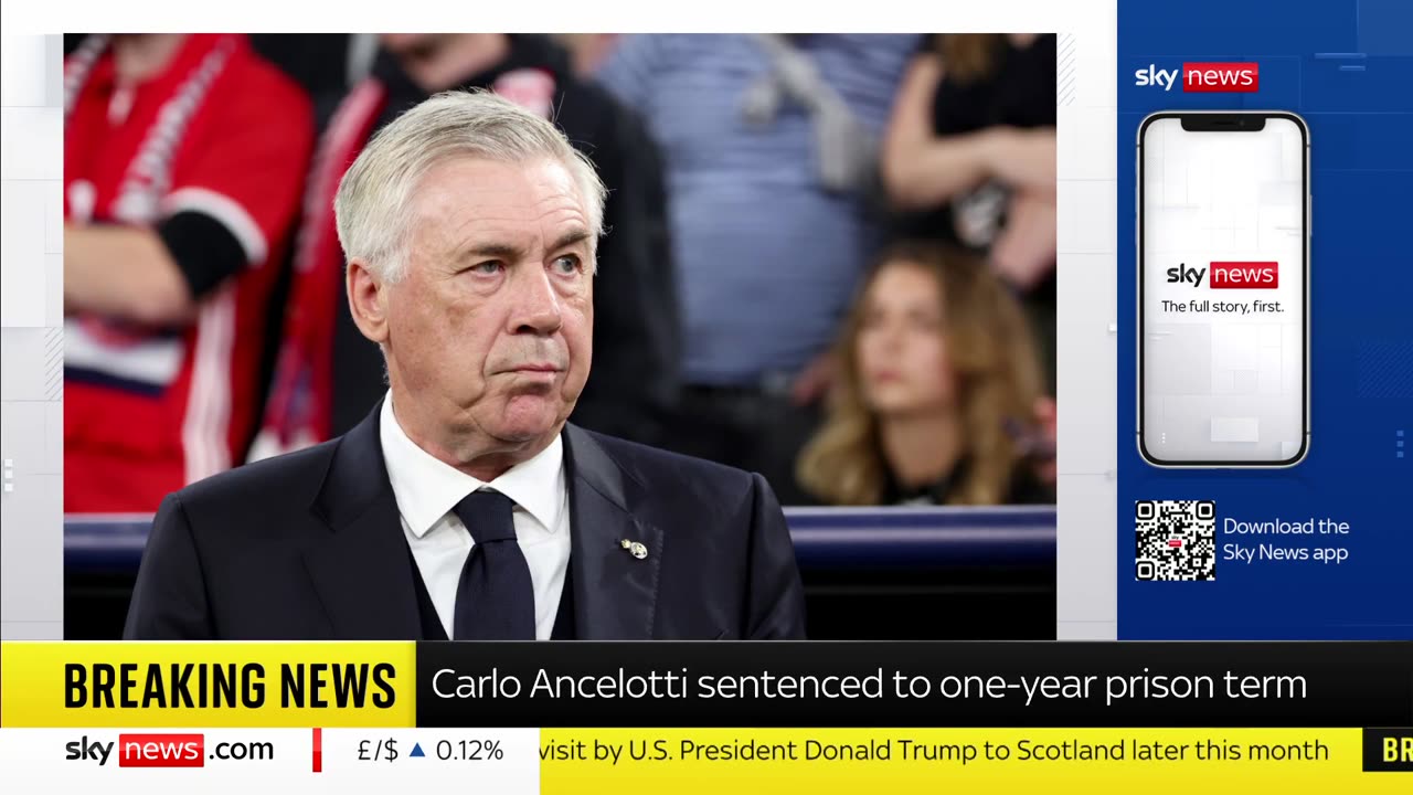 Brazil boss Ancelotti sentenced to one-year prison