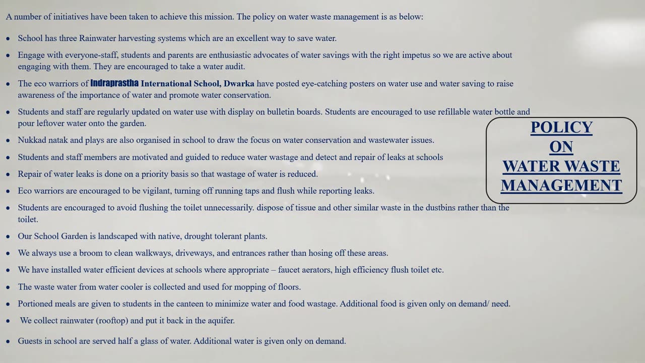 Water Conservation Drive | Student Awareness Initiative – IPIS Dwarka
