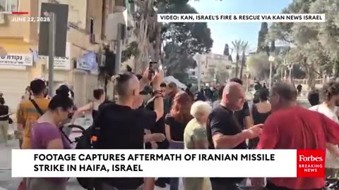 Residents Of Haifa, Israel, Survey Damage As Iranian Airstrikes Continue