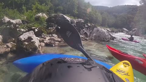 the traffic jam on Soca river