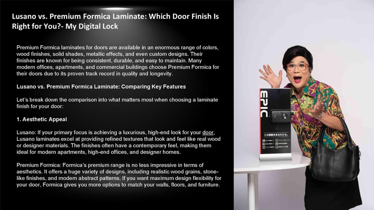 Lusano vs. Premium Formica Laminate: Which Door Finish Is Right for You?- My Digital Lock