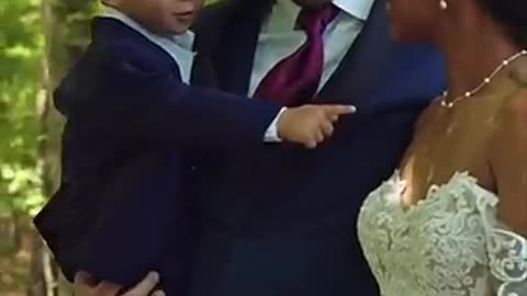 Little boy seeing his mom for the first time at her wedding ❤️