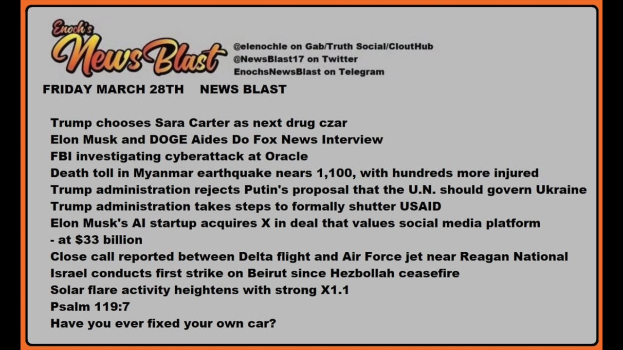 Friday March 28, 2025 News Blast