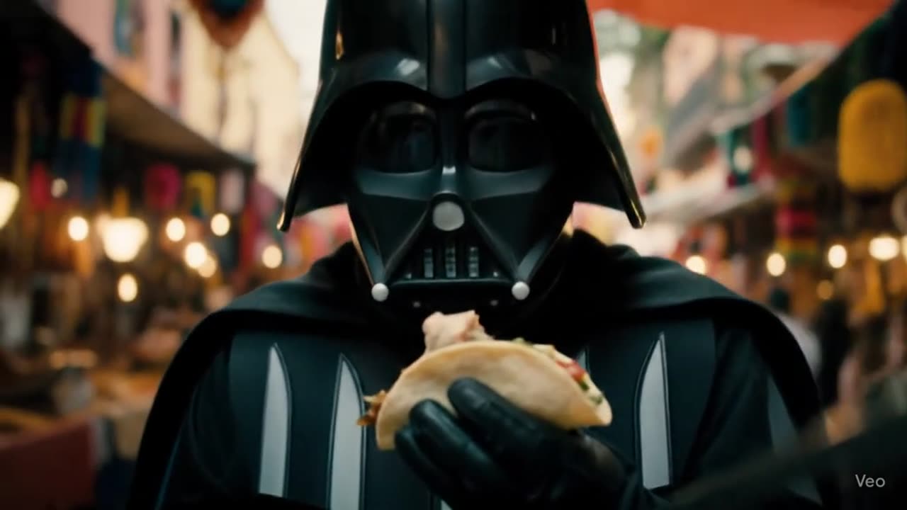 Dart Vader por fin prueba los tacos en méxico! #darthvader #ia #mexico #risa #starwars #veo3 #tacos