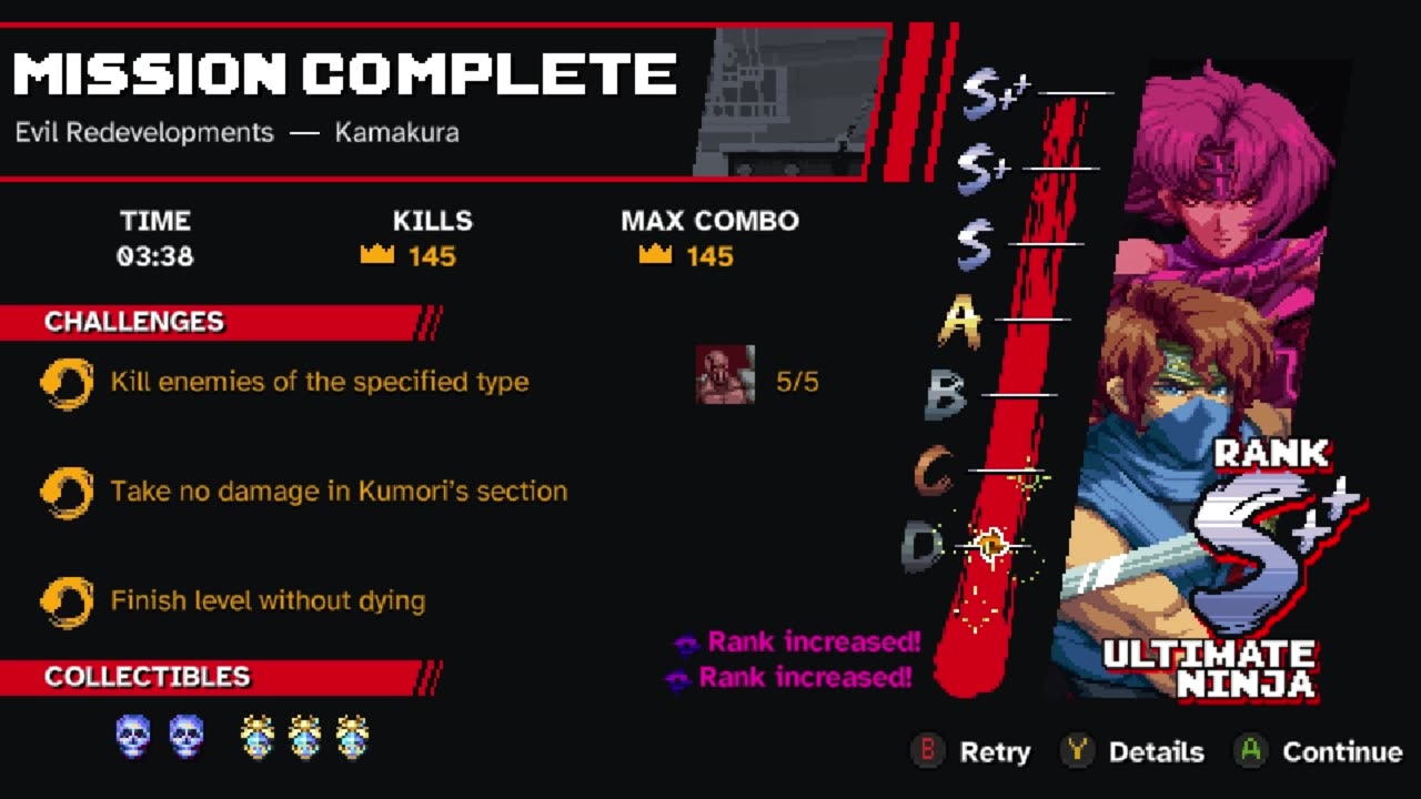 Ninja Gaiden: Ragebound - S-6 Evil Redevelopments (Hard Mode, S++ Rank)