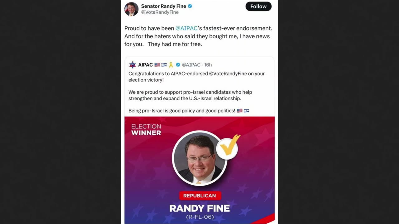 Randy Fine Whines About Haters!!! - A Logical White Nationalist Reply (+AIPAC)
