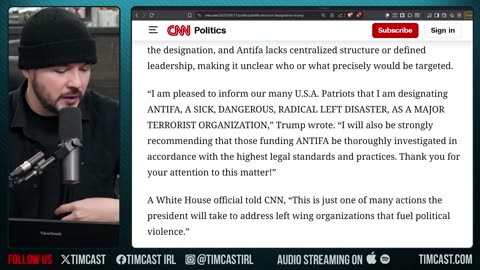 Trump Declares Antifa A Terror Organization Following Charlie Kirk Assassination | Tim Pool