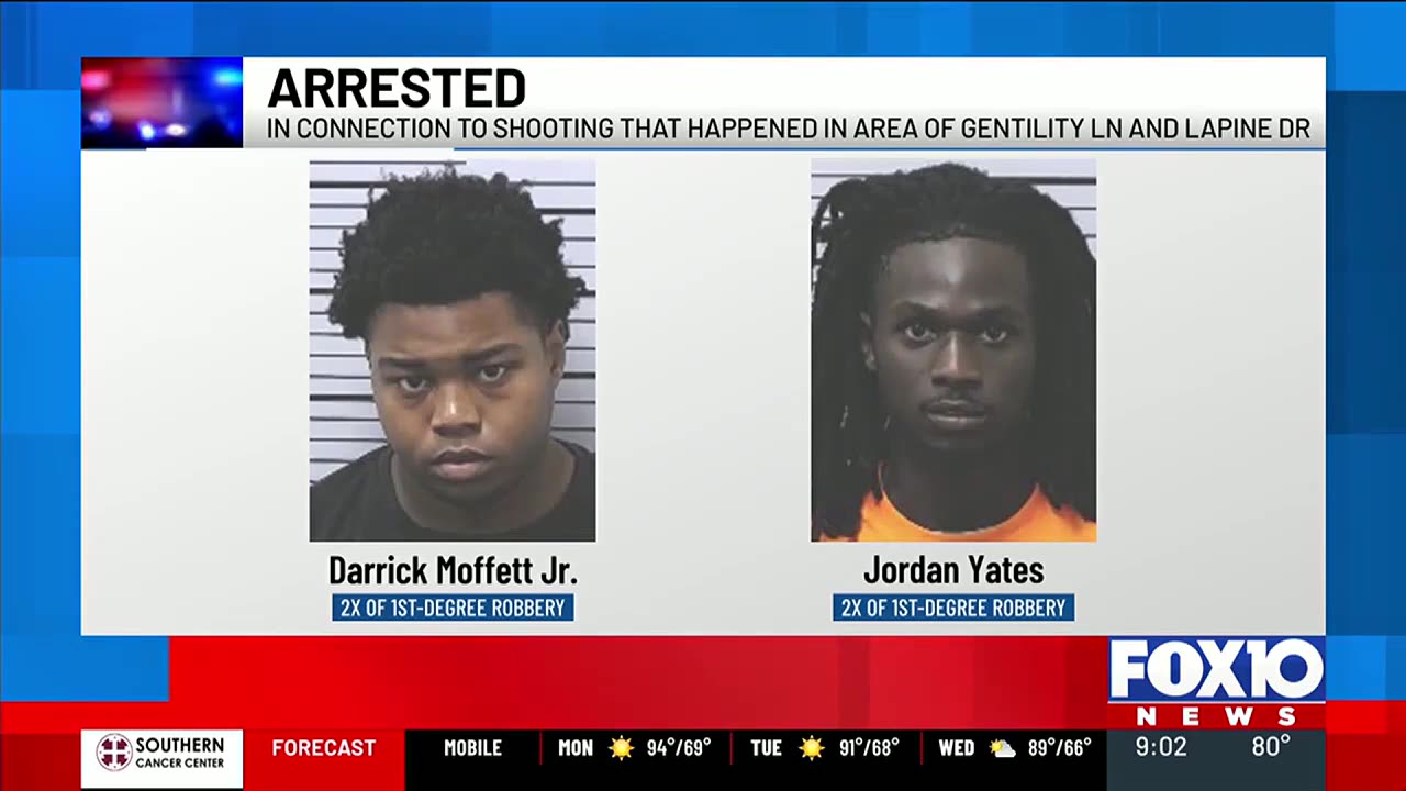 2 blacks arrested in connection to shooting near Gentility Lane and Lapine Drive