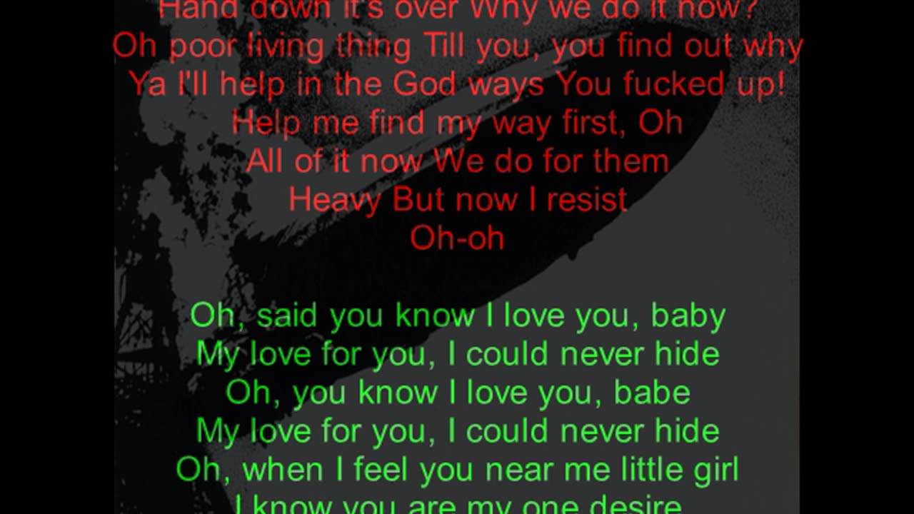 Led Zeppelin I #8 I Can't Quit You Baby (backward lyrics in red)