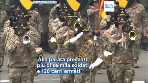 NOTIZIE DAL MONDO Usa:a Washington la grande parata militare voluta da Donald Trump il 14 giugno 2025 giorno del suo 79°compleanno,in migliaia protestano contro il tycoon in tutti gli Stati Uniti e anche in Europa