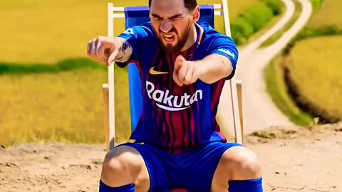 Messi stole Ronaldo's son's watermelon plow. Ronaldo is very angry