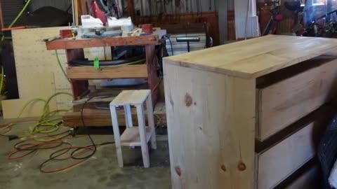 Chest of Drawers Progress. Sanding get rough(er). Gift Pad Sander to Gressive Belts. Today ON GRIT!