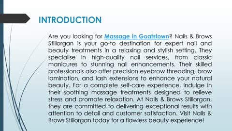 Are you looking for a Massage in Goatstown?