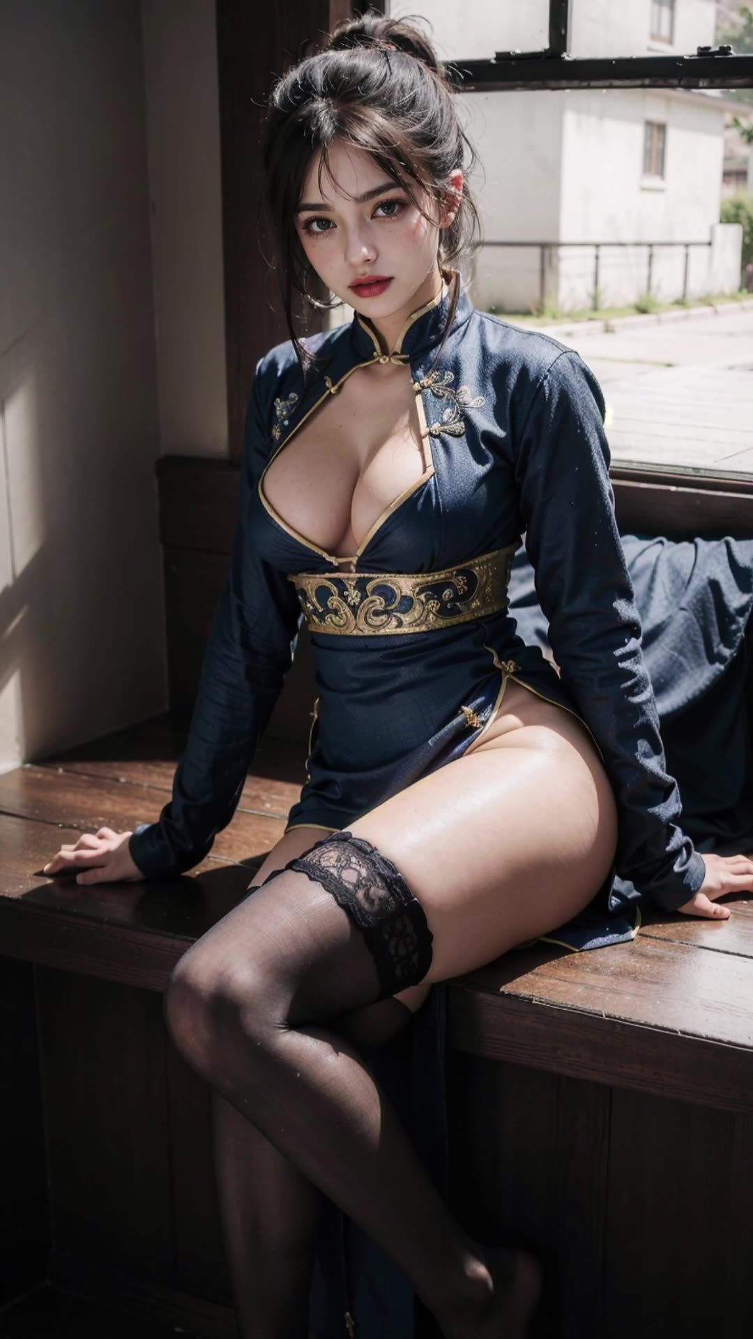 [AI Lookbook] Hot Girls In Beautiful Qipao Dresses (4K)