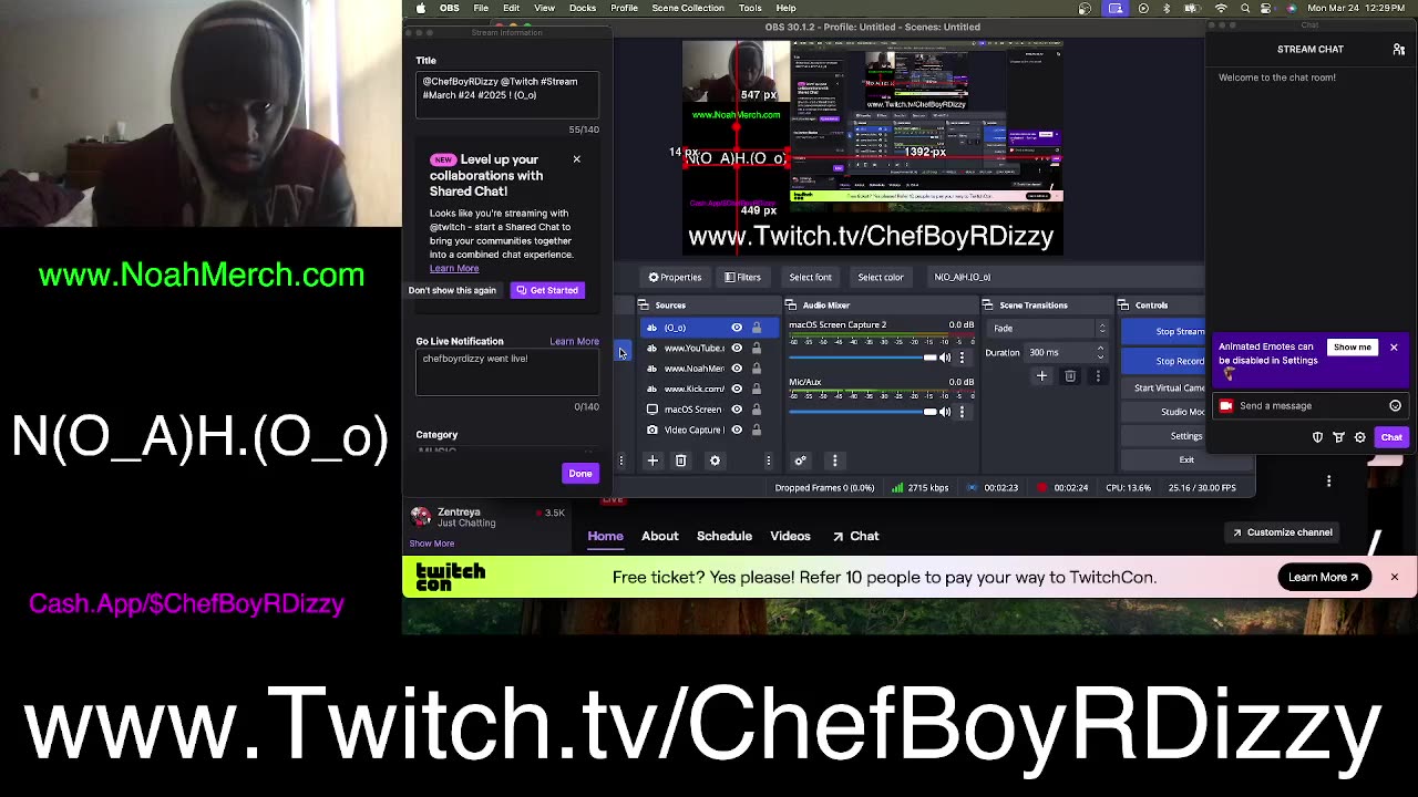 Chef Boy R Dizzy VLOG: @Twitch #Stream (O_o) #March #24 #2025 (O_o) www.Twitch.tv/ChefBoyRDizzy