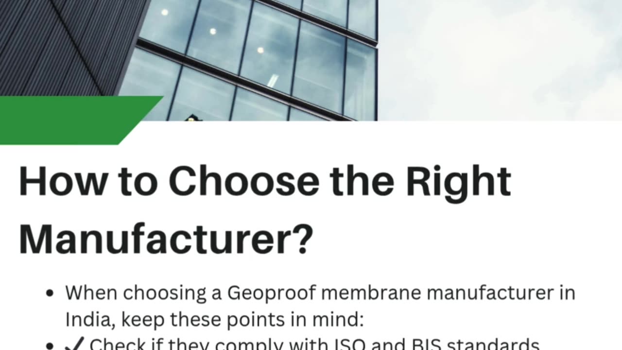 Geoproof membrane manufacturer in India