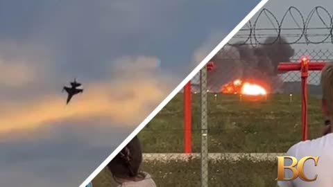 Pilot killed when F-16 jet crashes during preparations for a Polish air show