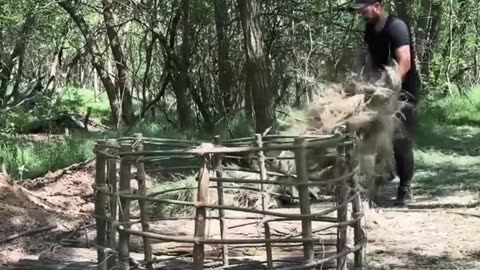 Making Shelter In The Middle of The Forest