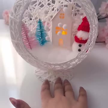 DIY_Easy_Cute_Snowball_Decoration_🏡☃️