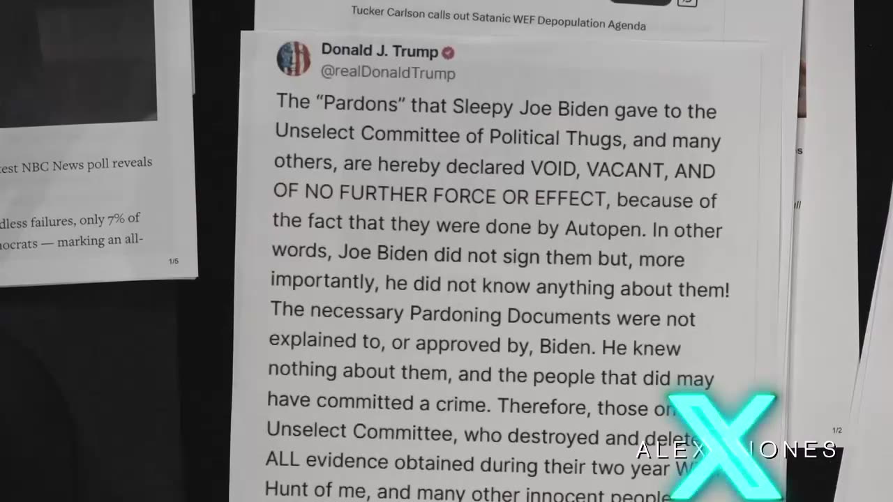 Trump Declares Biden “Pardons” VOID, Says Joe Did Not Sign Or Know Anything